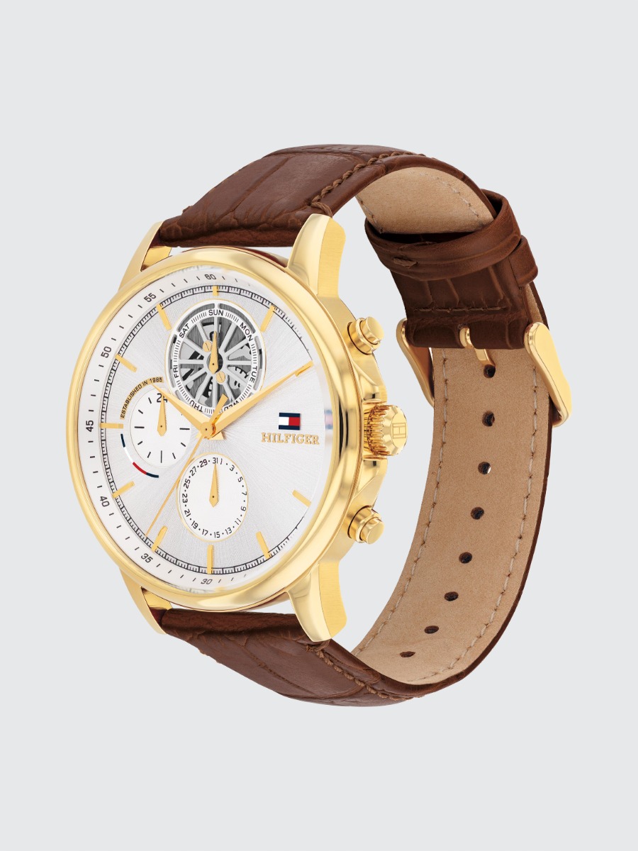 <p style="text-align: left;"><a href="/-stewart-brown-leather-silver-dial-watch-silver-1710631000">Brown Leather Watch</a></span>