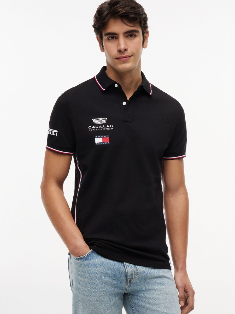 <p style="text-align: left;"><span style="font-family: 'Futura LT W01 Book'; letter-spacing: 0px; color: #000;">TH x Cadillac F1® Team Replica Polo</span>